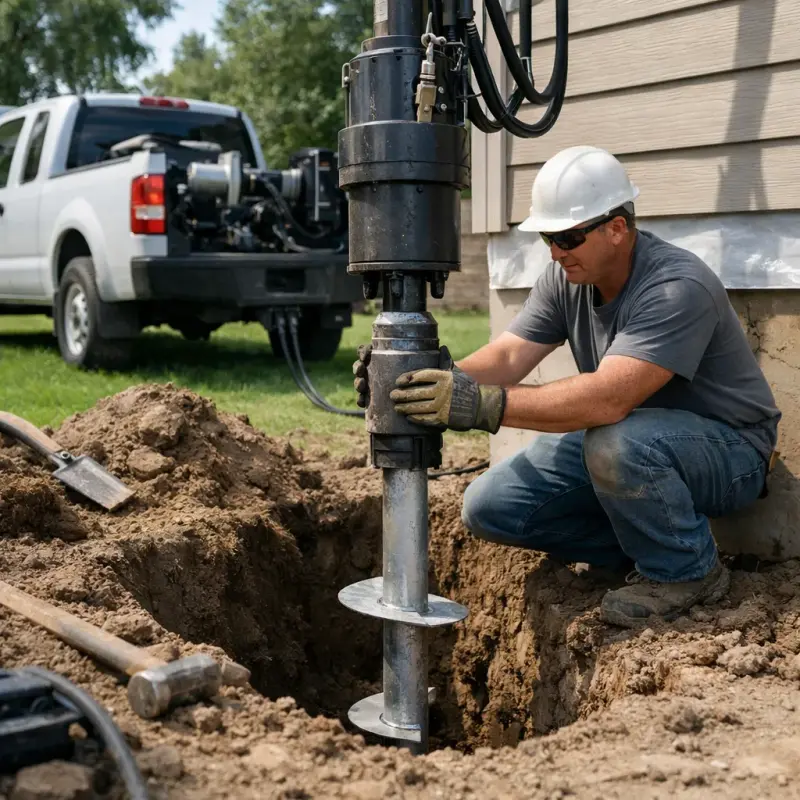 Helical Pier Installation Ontario
